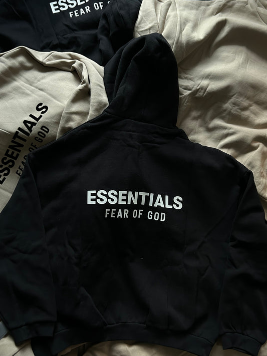 Hoodie ESSENTIALS SS24 fear of god negra
