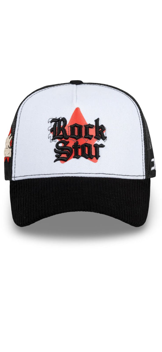JC HATS ROCKSTAR BLACK & WHITE