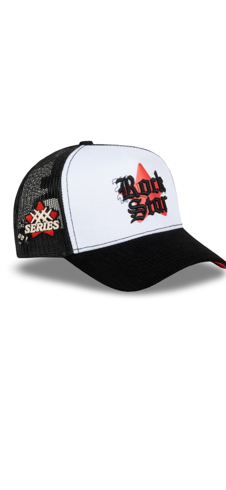 JC HATS ROCKSTAR BLACK & WHITE