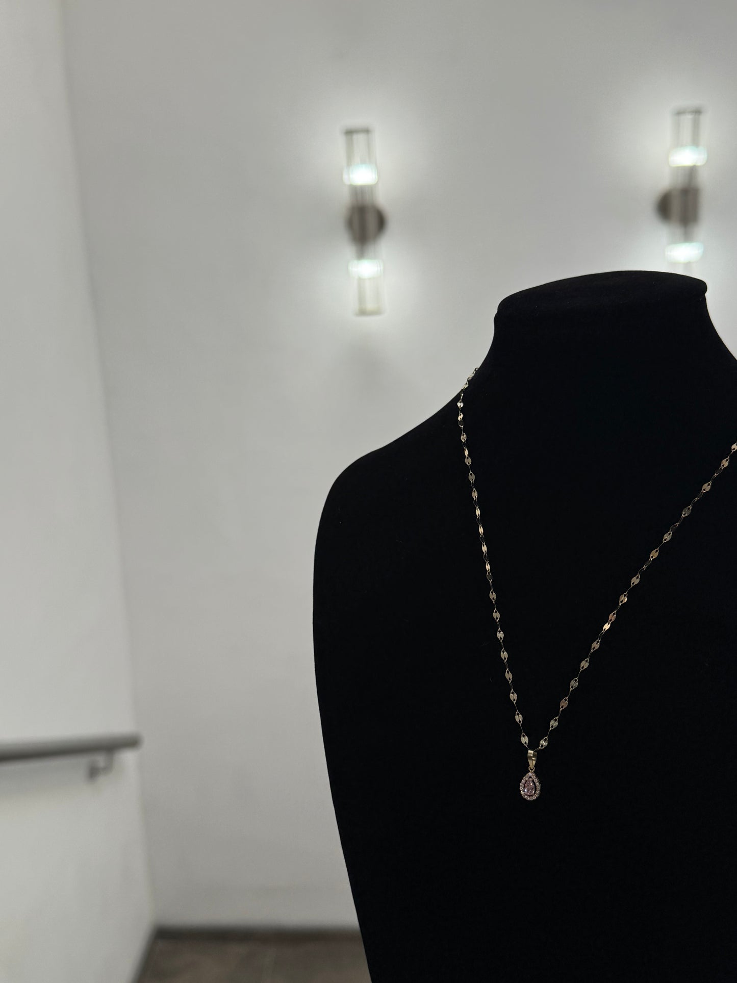 collar oro dije rosa 10k nacional..