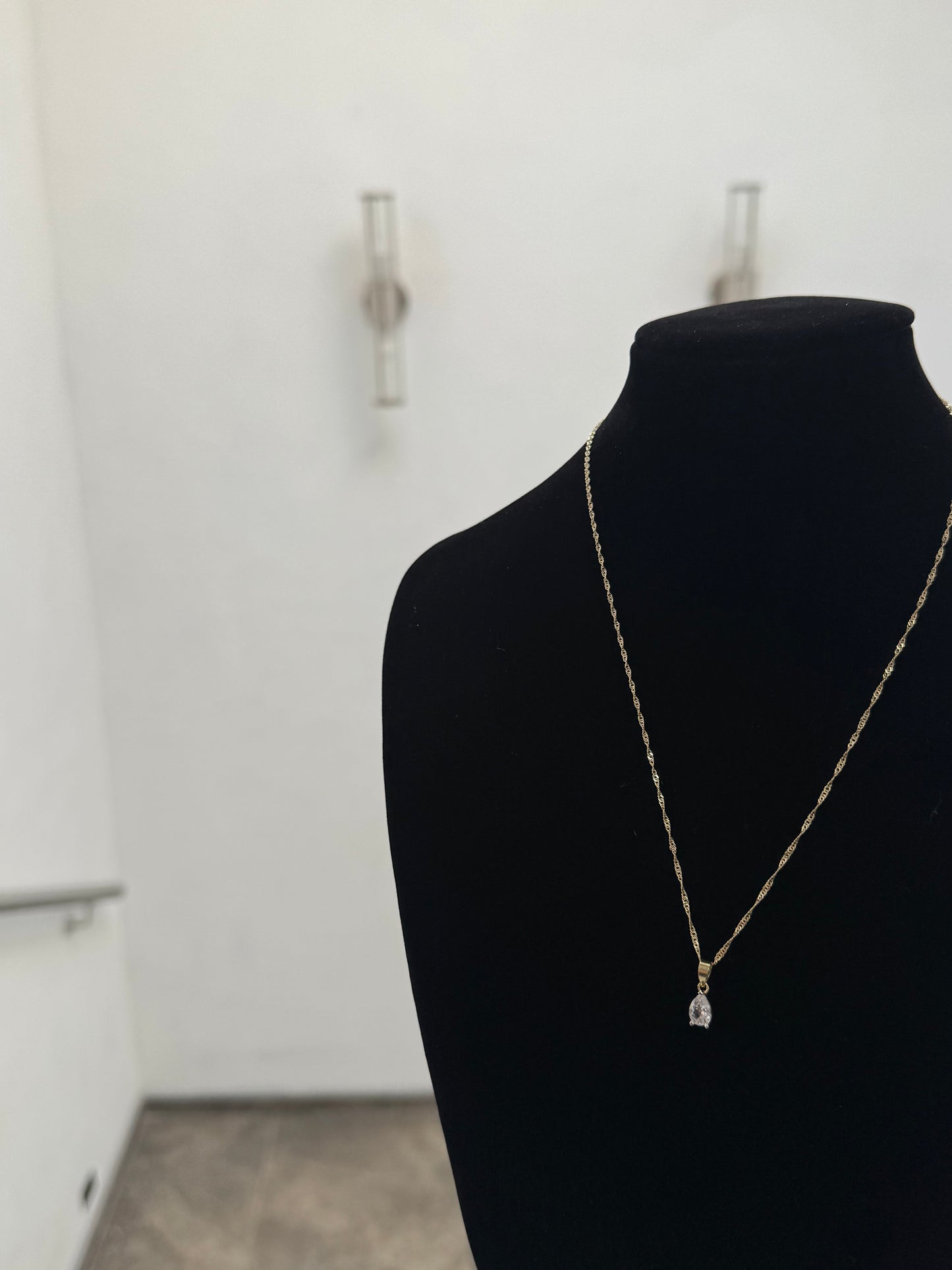 collar oro dije perla blanca 10k nacional