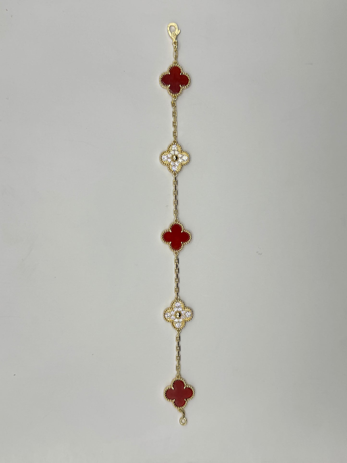 Pulsos de plata TIPO Van
Cleef Plata .925 bañada en oro tinto con zirconia