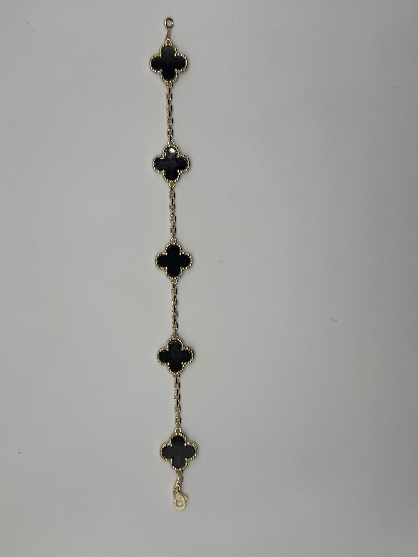 Pulsos de plata TIPO Van
Cleef Plata .925 bañada en oro negra