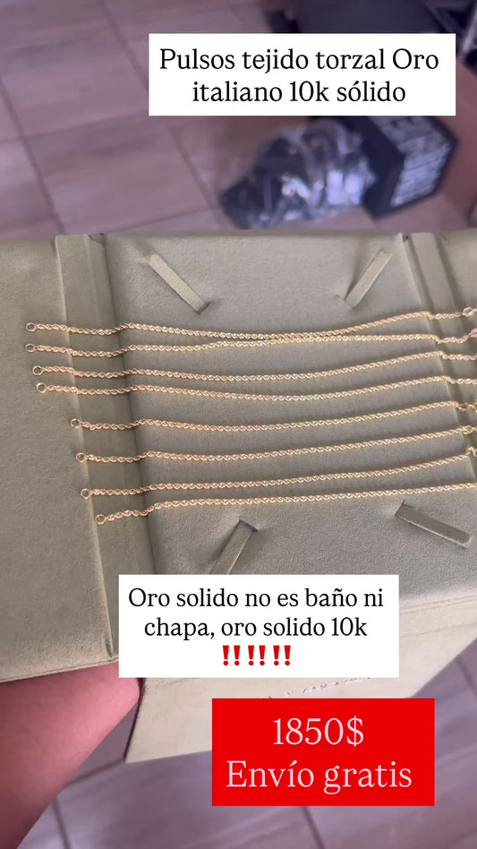 Pulso Oro Italiano Solido 10k